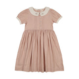 Pintuck Collar Dress SS-Bud Pink