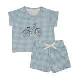 Gingham Bike Set-Blue