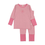 Striped Lounge Set-Fresh Pink Str
