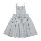 Embroidered Linen Jumper-Clear Blue