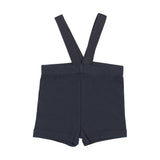 Ribbed Suspender Shorts - Navy
