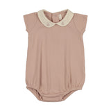 Sweetheart Collar Romper-Dusty Pink