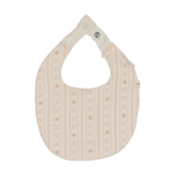 Sweetheart Muslin Bib-Cream/Dustypink