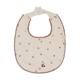 Cherry Pointelle Bib-Cream/Pink