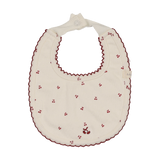 Cherry Pointelle Bib-Cream/Pink