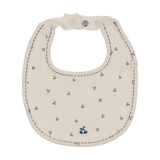 Cherry Pointelle Bib-Cream/Blue