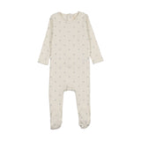 Striped Planes Footie-Cream/Lightblue