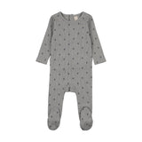 Striped Planes Footie-Lt Blu/Off Navy