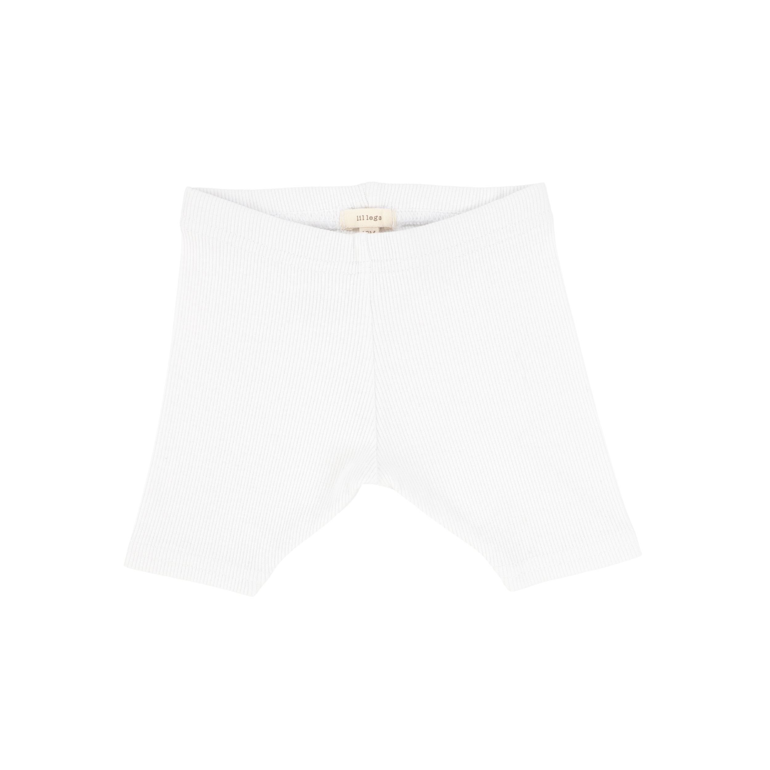 Basic Ribbed Shorts - White
