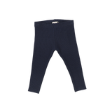 Basic Ribbed Leggings - Navy