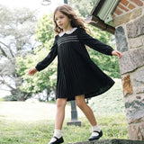 Pleated Dress-Black