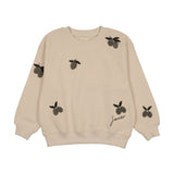 Olive Patch Sweatshirt-Ecru