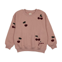 Cherry Patch Sweatshirt-Bud Pink