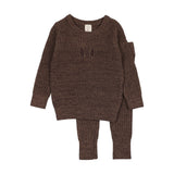 Marled Toddler Set Boy-Chocolate Brown