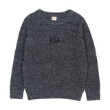 Marled Boys Crew Neck-Navy