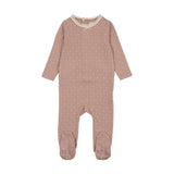 Tiny Twig Footie-Pink Print