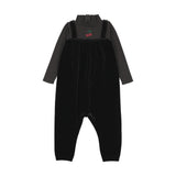 Cherry Mockneck Romper-Black