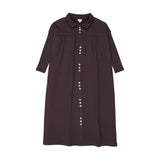 Button Front Maxi Dress-Eggplant