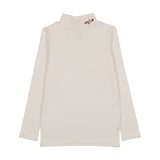 Embroidered Mockneck-Cream