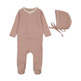 Tiny Twig Footie Set-Pink Print