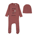 Flower Footie Set-Vintage Pink