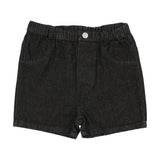 Denim Shorts - Black Denim
