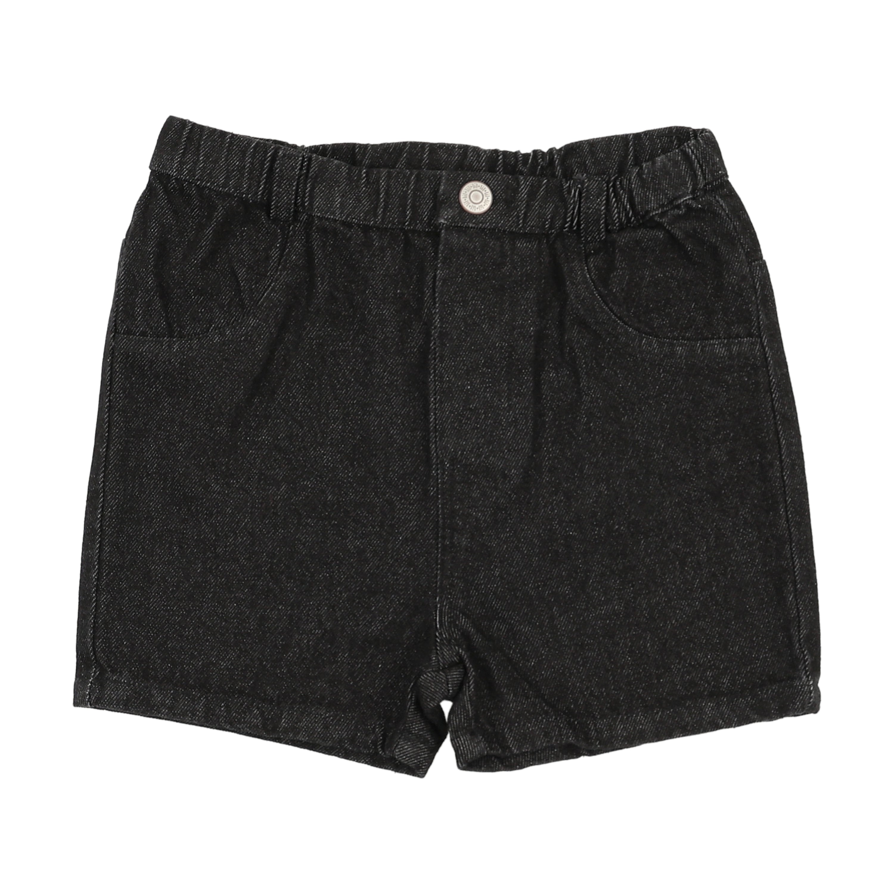 Denim Shorts - Black Denim