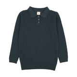 Boys Knit Polo-Deep Teal