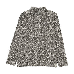 Printed Mockneck-Black/Cream/Print