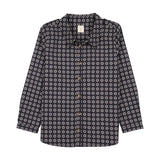 Home Garden Boys Shirt-Navy Print