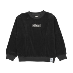 Velour Boys Sweatshirt-Black