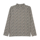 Printed Mockneck-Vintage Purple Print