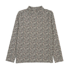 Printed Mockneck-Vintage Purple Print