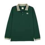 Contrast Collar Polo-Varsity Green