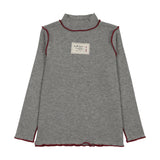 Limited Capsule Mock Neck Top-Light Gray Heather