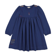Limited Capsule Embroidered Dress-Bellwether Blue
