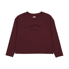 Denim Day Girls Boxy Tee-Burgundy