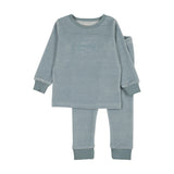 Velour Lounge Set-Blue Stripe