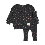 Printed Toddler Set-Black Print