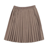 Knife Pleated Skirt-Misty Oat Heather