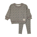 Printed Toddler Set-Vintage Purple Print