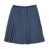 Knife Pleated Skirt-Vintage Blue Heather