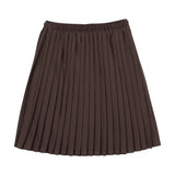 Knife Pleated Skirt-Chocolate Brown