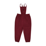 Limited Capsule Bib Overalls-Deep Red