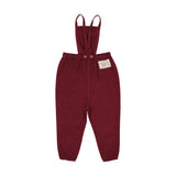 Limited Capsule Bib Overalls-Deep Red