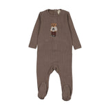 Bear Footie-Washed Brown