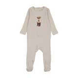 Bear Footie-Ivory