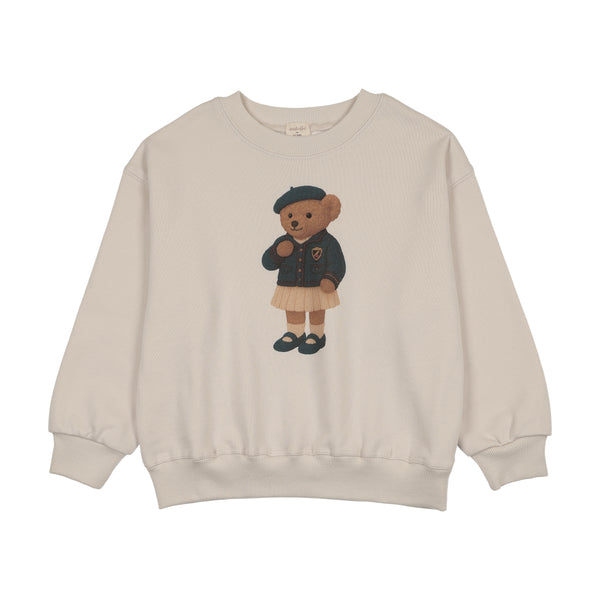 BEAR SWEATSHIRT GIRL-IVORY – Lil Legs Baby
