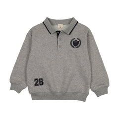 Fan Club Polo Sweatshirt-Light Gray Heather