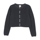 Fine Knit Cardigan-Navy